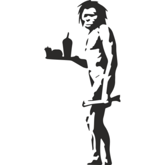 Sticker Autocollant     Fast Food Caveman street art L87329
