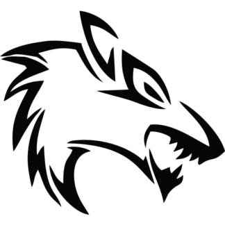 Sticker Autocollant Loup Tribal