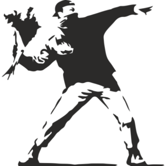 Sticker Autocollant     Rage The Flower Thrower street art L87295