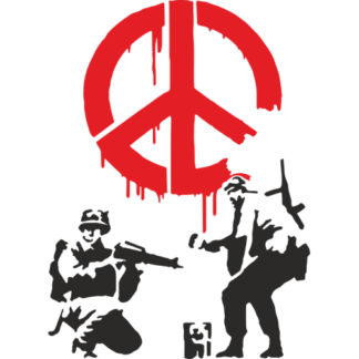 Sticker Autocollant     Soldiers Painting Peace Couleur street art L87307