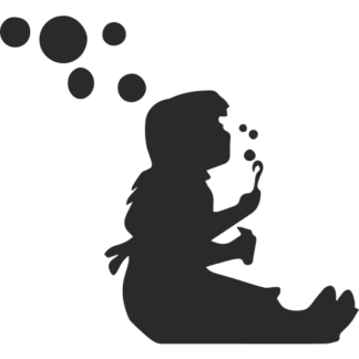 Sticker Autocollant     La Fille aux Bulles street art L87322