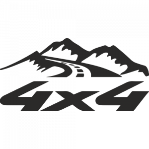 Sticker Autocollant  4x4 route