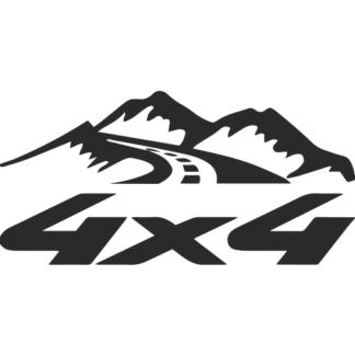 Sticker Autocollant  4x4 route