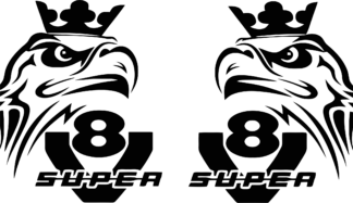 Sticker Autocollant Kit Scania 2x Griffons Super V8 camion S87297