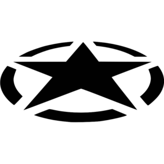 Sticker Autocollant etoile us army inclinée