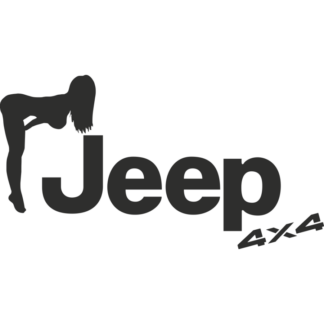 Sticker Autocollant  jeep 4x4 femme sexy auto AM87354