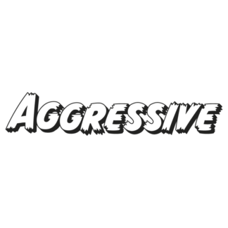 Sticker Autocollant aggressive auto AM87505