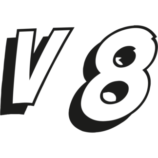 Sticker Autocollant v8 auto AM87488