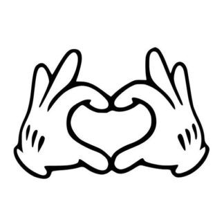 Sticker Autocollant Mickey mains coeur Disney X87294