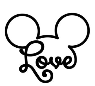 Sticker Autocollant Mickey love Disney X87295
