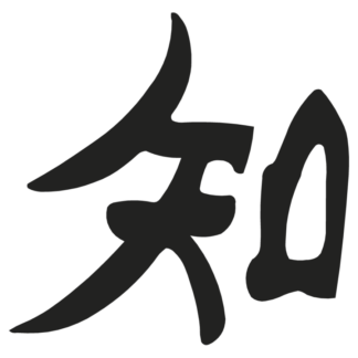 Sticker Autocollant savoir ou sagesse symbole chinois AO87289