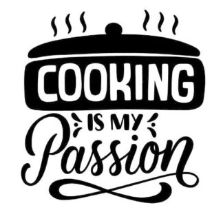 Sticker Autocollant Cooking is my passion cuisine W87299