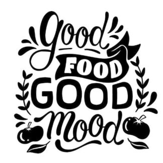 Sticker Autocollant Good food good mood cuisine W87290