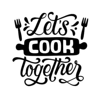 Sticker Autocollant Lets cook cuisine W87293