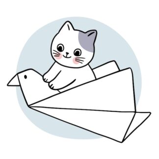 Sticker Autocollant chat oiseau imprimé AQ87296