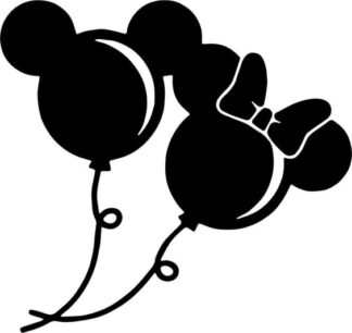 Sticker Autocollant Mickey et Minnie ballons Disney X87293