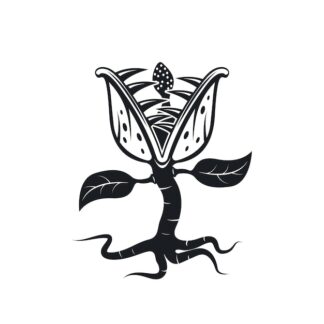 Sticker Autocollant plante carnivore fleur AJ87290