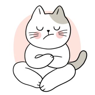 Sticker Autocollant chat zen imprimé AQ87297