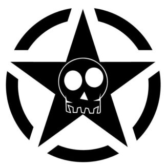Sticker Autocollant  étoile us army   comic skull AVw187342
