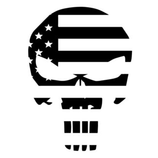 Sticker Autocollant  punisher drapeau usa skull AVw187311