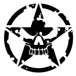 Sticker Autocollant  étoile us army  punisher  skull AVw187313