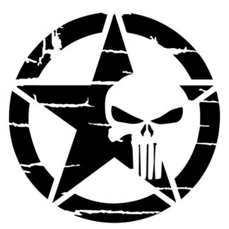 Sticker Autocollant  étoile us army  punisher  skull AVw187290
