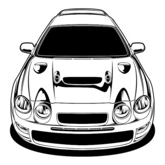 Sticker Autocollant voiture sport silouhette BVw187303