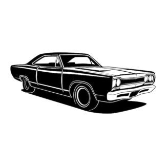 Sticker Autocollant voiture muscle car silouhette BVw187293