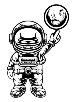 Sticker Autocollant astronaute Planète AV187295