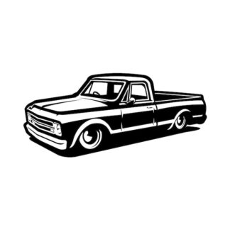 Sticker Autocollant voiture pickup 4x4 silouhette BVw187318