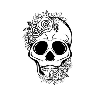 Sticker Autocollant tête de mort skull AV187312