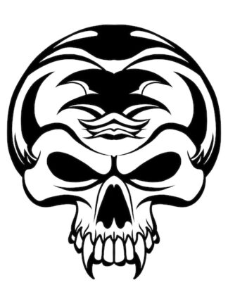 Sticker Autocollant tête de mort skull AV187305