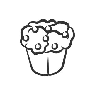 Sticker Autocollant muffin gateau nourriture NF18750