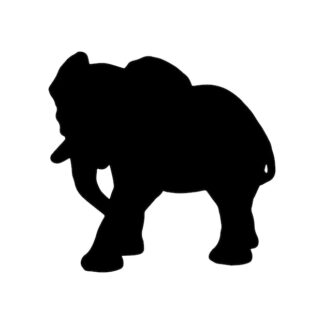 Sticker Autocollant elephant silhouette animaux SAE18739