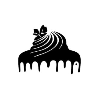 Sticker Autocollant gateau coulant  nourriture NF18730