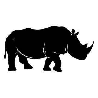 Sticker Autocollant rhinoceros silhouette animaux SAE18736