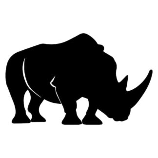 Sticker Autocollant rhinoceros silhouette animaux SAE18735
