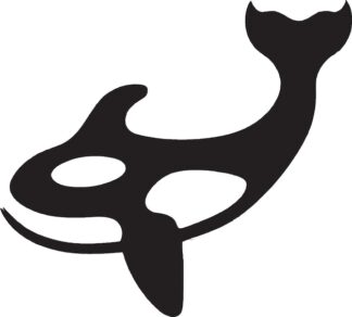 Sticker Autocollant baleine marin orque animaux  ANX21001