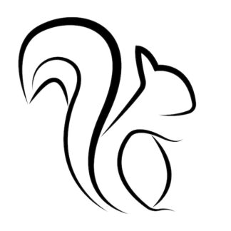 Sticker Autocollant ecureuil animaux  ANI18759