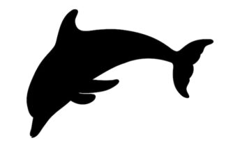 Sticker Autocollant dauphin marin animaux  ANX21008