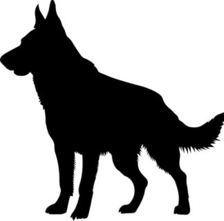 Sticker Autocollant chien berger allemand animaux  ANX21235