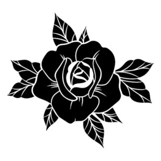 Sticker Autocollant rose fleur  FLW21034