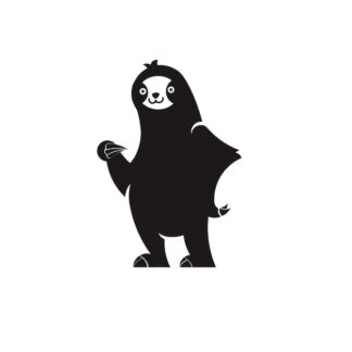 Sticker Autocollant paresseux  animaux  ANX21240