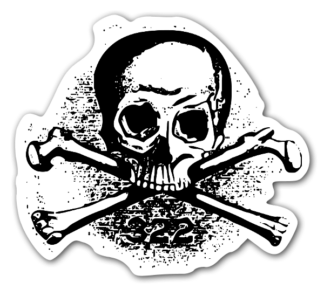 Sticker Autocollant tete de mort skull imprimé IMP2023201