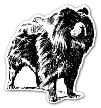 Sticker Autocollant chien  imprimé IMP2023218