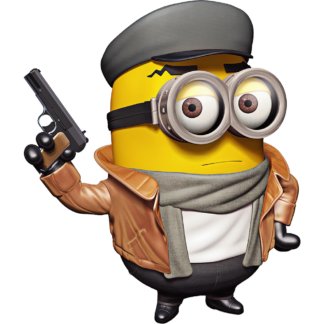 Sticker Autocollant  minion espion imprimé IMP20231415