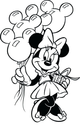 Sticker Autocollant minnie et ballons disney  DM54488