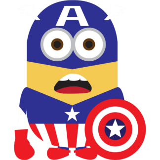 Sticker Autocollant  minion captain america imprimé IMP20231413
