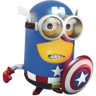 Sticker Autocollant  minion captain america imprimé IMP20231414