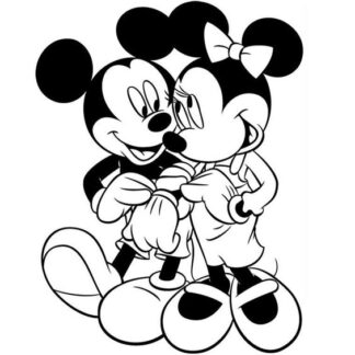 Sticker Autocollant mickey et minnie disney  DM54484